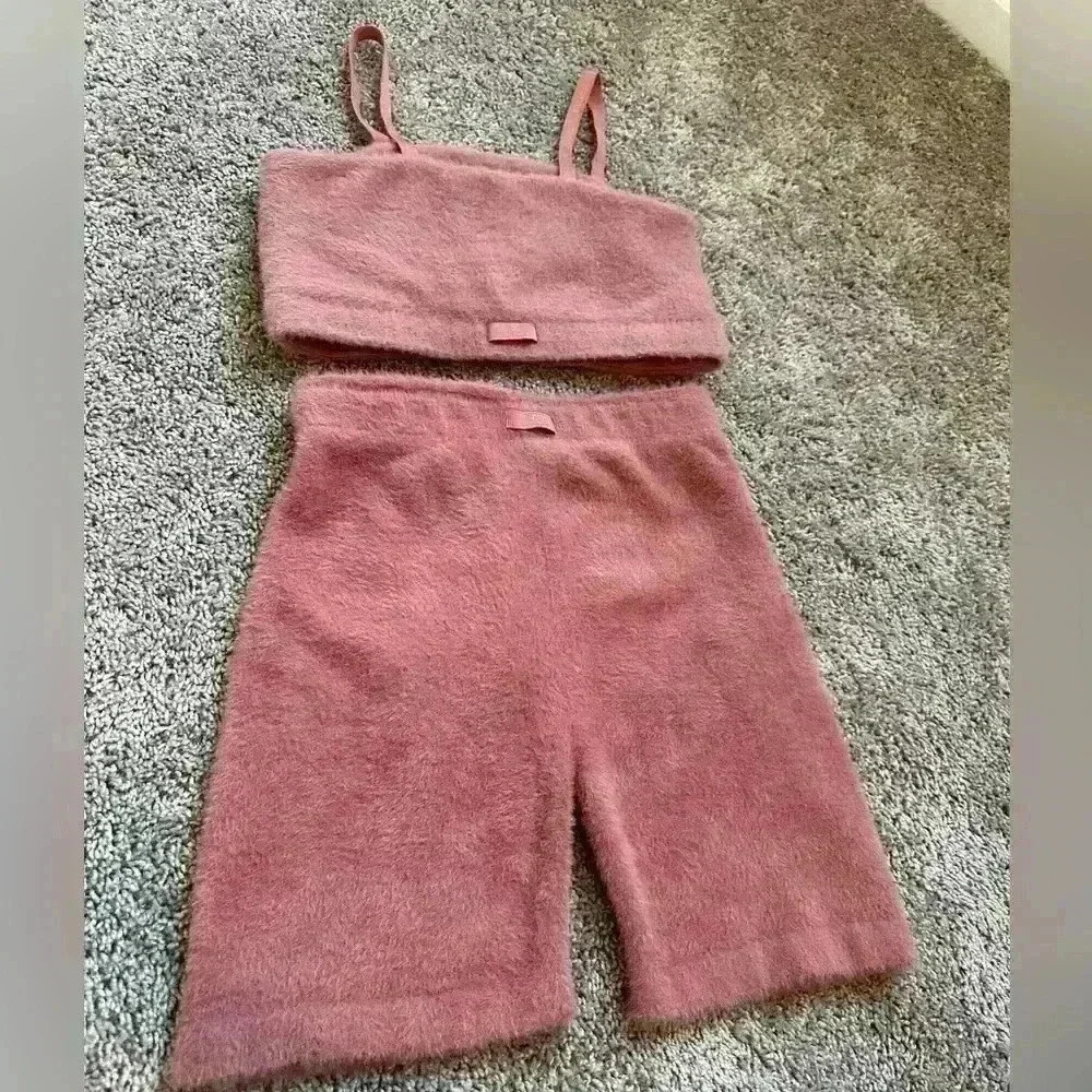 Gymshark Whitney Simmons set biker shorts crop top women’s size Large